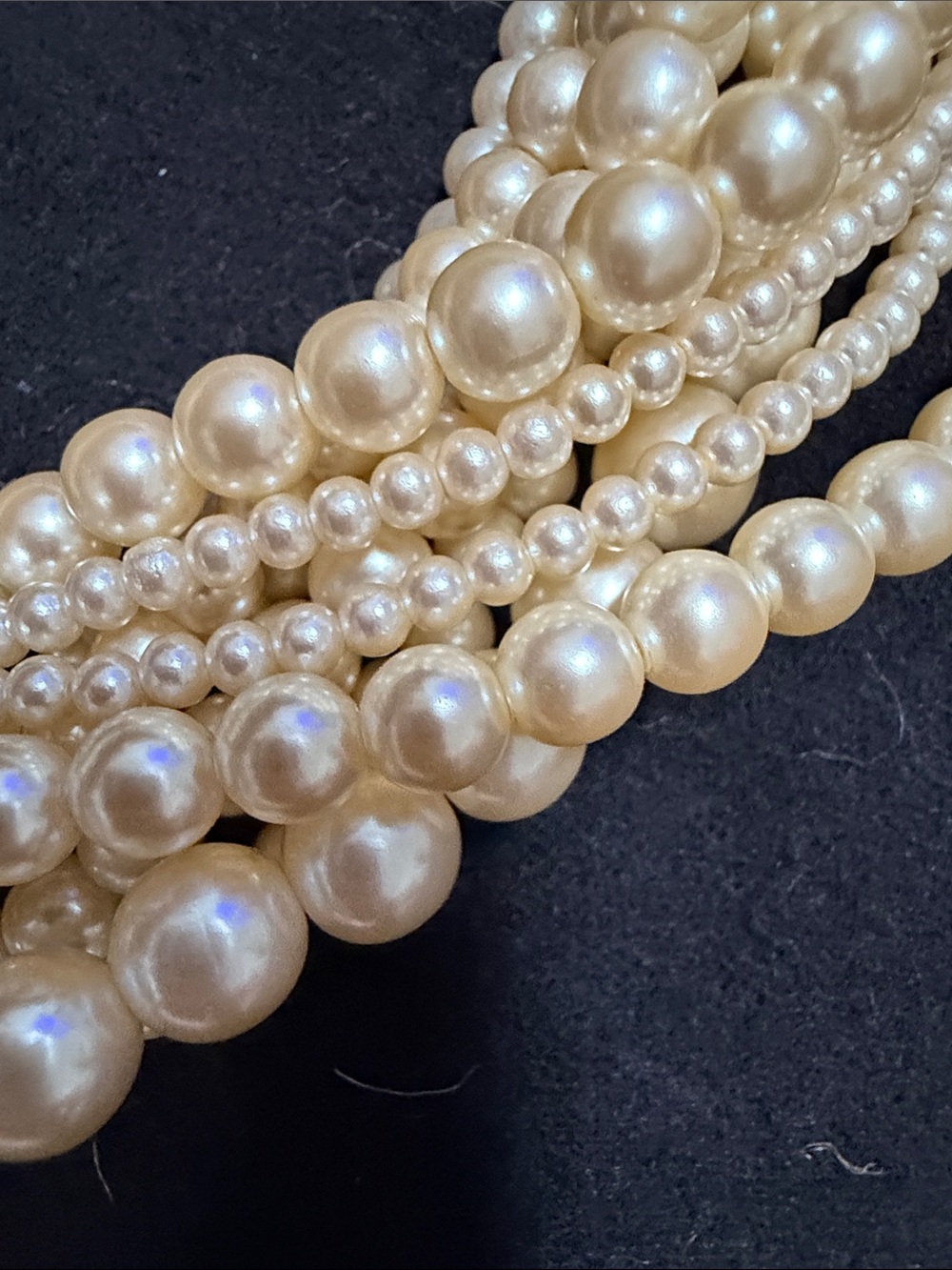 Carolee Ivory Multi-Strand Faux Pearl Necklace with Gold-Tone Clasp - Picture 10 of 11